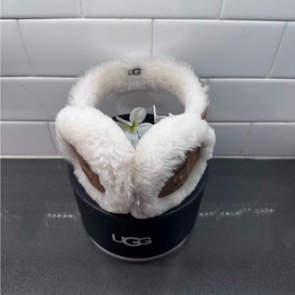 UGG Chestnut Sheepskin Embroidered Earmuffs - Picture 10 of 14